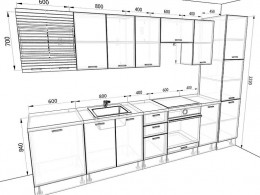 Кухня Европа 3,3 метра