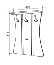 Настенная вешалка для прихожей МебельСон Уют-1