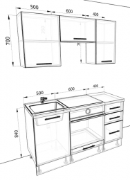 Кухня Оптима 1,5 метра